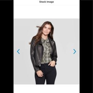 Universal Thread Faux Moto Leather Jacket L NWOT